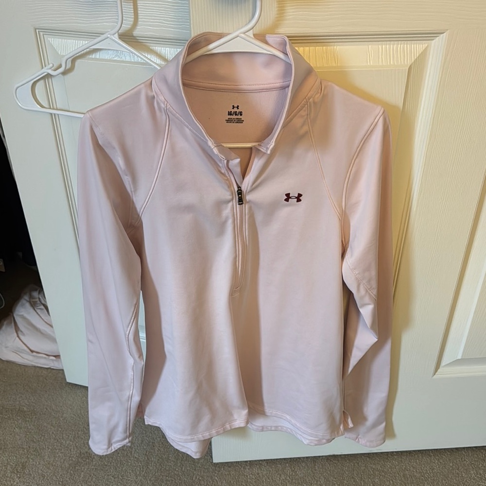 Under Armour Light Pink Quarter-Zip Pullover